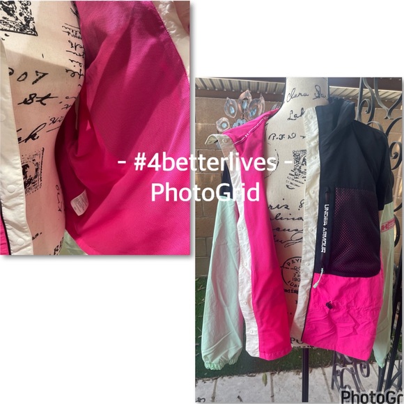 New Under Armour Hoodie Colorblock Retro Mesh Lightweight Windbreaker Unisex M-L - Picture 2 of 16